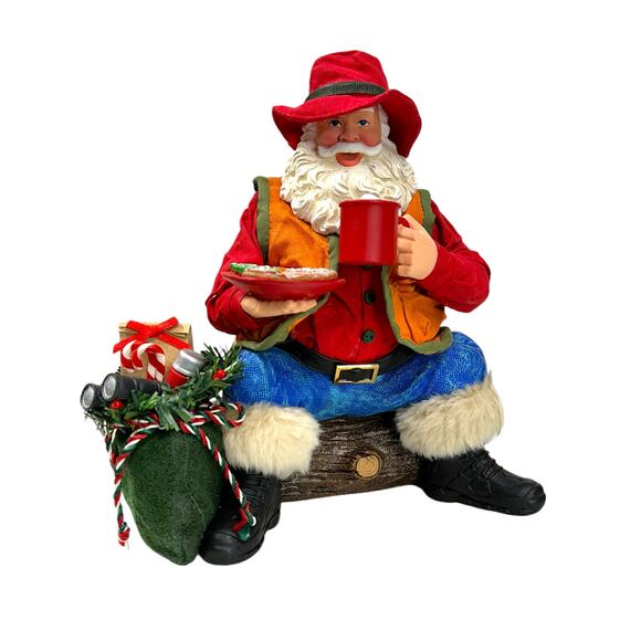 Dept 56 Possible Dreams Clothtique Santa-BASE CAMP with Lighted Campfire OBI! - Picture 2 of 16